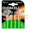 31156 PILA RECARGABLE 2500 MAH 1 2 V AA (4 PIEZA) DURACELL