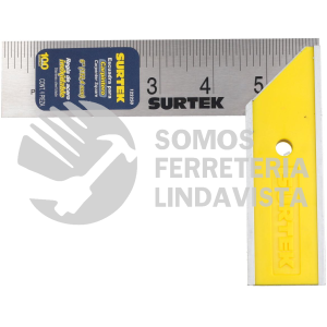122250 ESCUADRA DE CARPINTERO CON MANGO PLASTICO 6" SURTEK