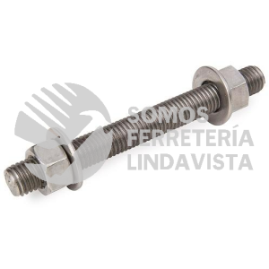 VAR1/4-8 VARILLA ROSCADA ESPARRAGO DE 1/4" X 8" CON 2 TUERCAS NACIONAL