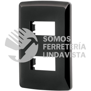 40137 PPDO-IN PLACA 2 MODULOS ITALIANA COLOR NEGRO VOLTECK