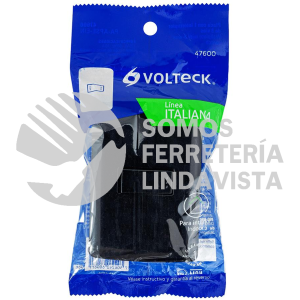 47600 PA-APSE-EIN PLACA ARMADA 1 INTERRUPTOR ESCALERA NEGRO LINEA ITALIANA VOLTECK