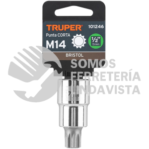 101246 D-1214-BC DADO PUNTA CORTA BRISTOL M14 CUADRO 1/2" TRUPER