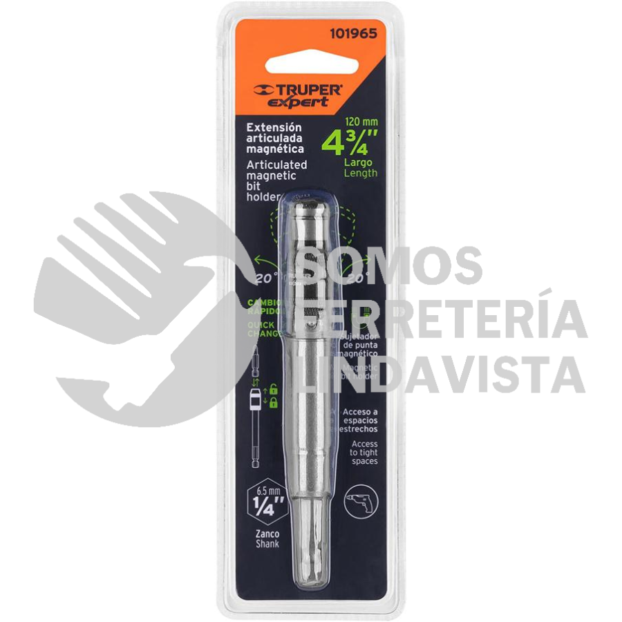 101965 PUDE-90120 ADAPTADOR ARTICULADO DE 120 MM MAGNETICO PARA PUNTAS ...