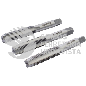 123863 JUEGO DE 3 MACHUELOS DE ACERO DE ALTA VELOCIDAD M8 X 1.25 SURTEK