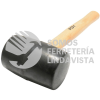 141880 MAZO CON CABEZA DE HULE NEGRO CON MANGO DE MADERA DE 11", 16 OZ FOY