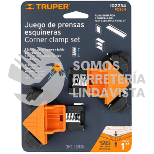 102234 PESQ-1 JUEGO DE 2 PRENSAS ESQUINERAS DE 1" TRUPER