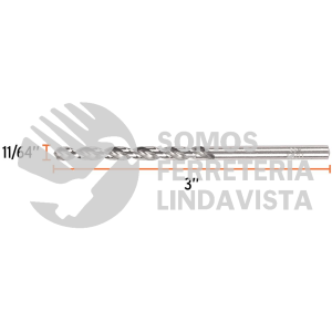 102187 BAV-11/64-S BROCA HSS 11/64" TRUSILVER PARA METAL TRUPER