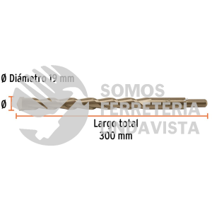 102356 BCT-19X300 BROCA PARA CONCRETO 19 X 300 MM TRUPER