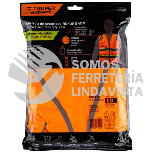 102442 CHS-900N-XL CHALECO DE SEGURIDAD DE ALTA VISIBILIDAD NARANJA EXTRA GRA TRUPER