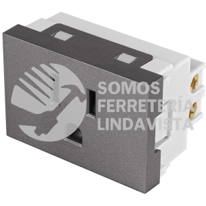 47828 COA15-LA CONTACTO ATERRIZADO ACERO INOX DE 1.5 MODULOS LINEA LISBOA VOLTECK