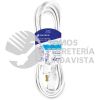 40153 ED-4BR EXTENSION ELECTRICA DOMESTICA 4 M BLANCA CON CLAVIJA RECTA VOLTECK