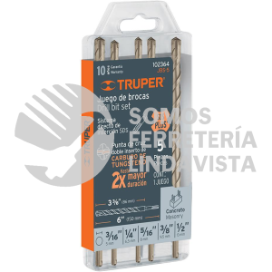 102364 JBS-5 JUEGO DE 5 BROCAS PARA CONCRETO SDS PLUS TRUPER