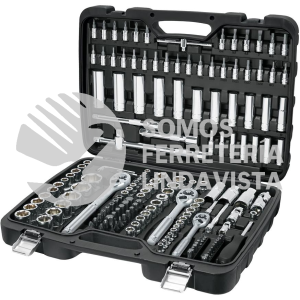 102412 JD-172P JUEGO DE 172 HERRAMIENTAS 1/4" 3/8" Y 1/2" STD P/MECANICO TRUPER
