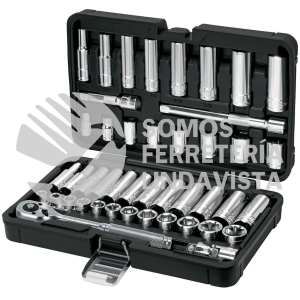 102410 JD-3/8X45MP JUEGO DE 45 HERRAMIENTAS CUADRO 3/8" STD Y MM PARA MECANICO TRUPER