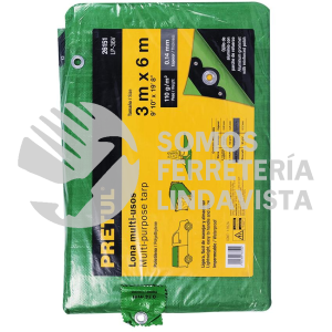 26151 LP-36V LONA 3 X 6 M VERDE PRETUL