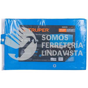 102570 LT-44Z LONA REFORZADA 4 X 4 M AZUL TRUPER