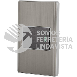 47838 PA-APSE15-LA PLACA ARMADA ACERO INOX 1 INTERRUPTOR 1.5 MODULOS LISBOA VOLTECK