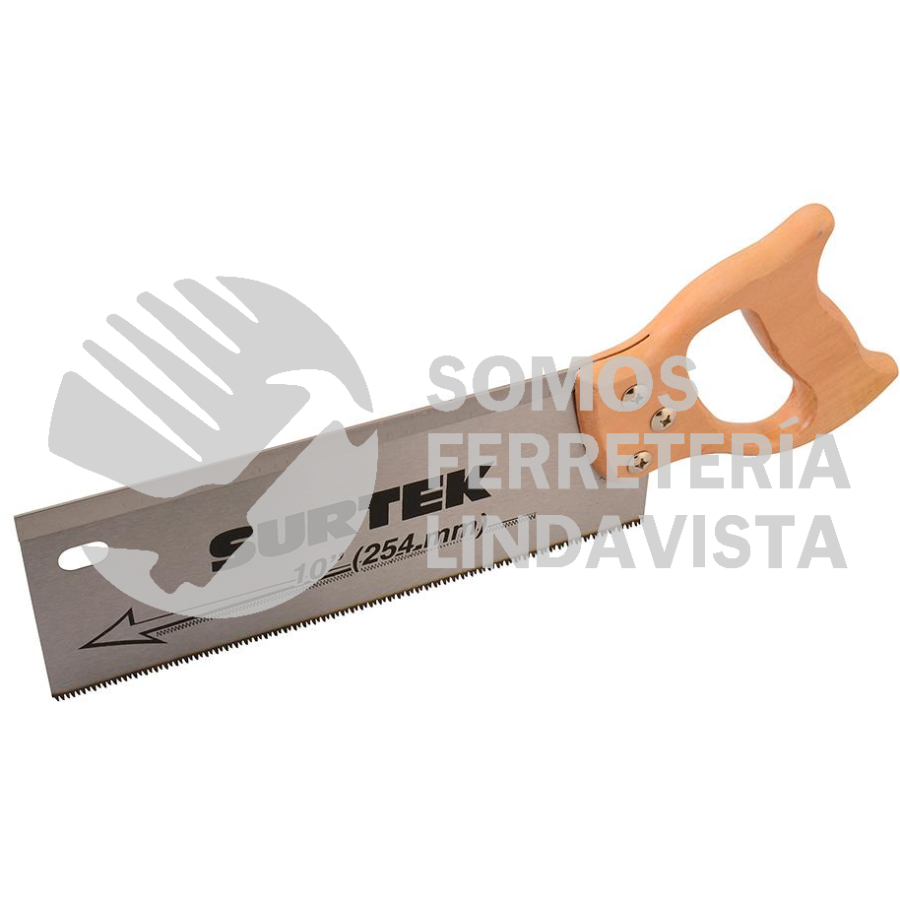 120226 SERRUCHO CON MANGO DE MADERA DE COSTILLA DE 10" SURTEK