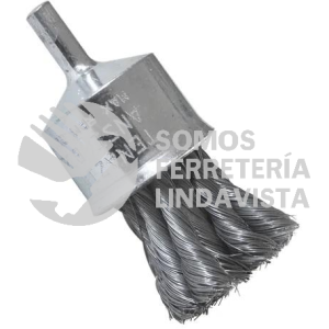 -987 CEPILLO DE ALAMBRE TRENZADO CON VASTAGO (7/8"X0 014"X1/4") TENAZIT