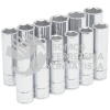 54204 JUEGO DE DADOS LARGOS METRICOS CUADRO DE 1/2", 6 PUNTAS, 12 PIEZAS URREA