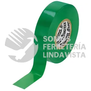 305008 CINTA DE AISLAR VERDE 19MMX15M AKSI
