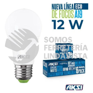 129034 FOCO LED 6PACK 12W ECO LUZ BLANCA, CAJA COLOR AKSI