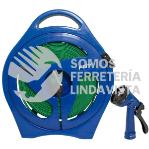 143049 KIT DE MANGUERA PLANA 1/2" 15 M CON PISTOLA DE RIEGO FOY