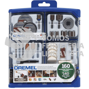 710-08 KIT 160 PIEZAS MOTOTOOL CORTA LIJA PULE TALLA FRECUENCIA VARIADO DREMEL