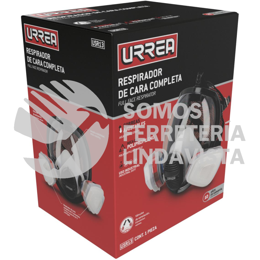 USR13 MASCARILLA RESPIRADOR 2 FILTROS URREA