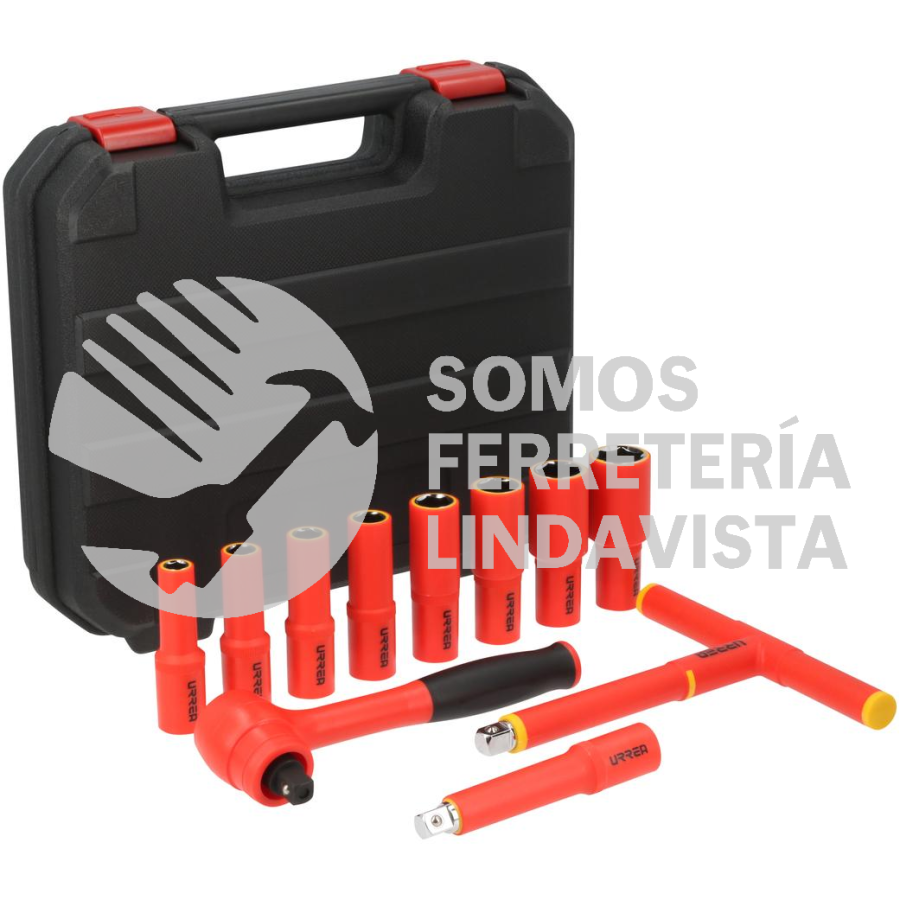 5400MVI JUEGO DE DADOS Y ACCESORIOS CUADRO DE 1/2" MÉTRICOS PARA 1000 V, 11 PIEZAS URREA