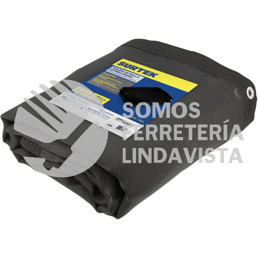 TOLM3 TOLDO DE MALLA SOMBRA COLOR NEGRO 3 M X 3.60 M SURTEK