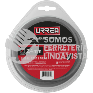 ND24L NAILON CUADRO DUAL PARA DESBROZADORA DOBLE BLÍSTER, 2.4 MM X 78 M URREA