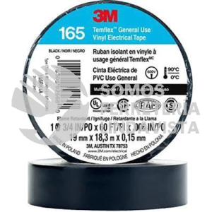 UU009472471 165 CINTA DE P.V.C. TEMFLEX 19MMX18M NEGRA 3M