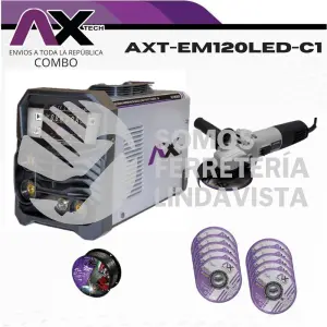 EM120LED-C1 SOLDADORA INVERSOR MICROALAMBRE 1 Kg / ELECTRODO Y TIG LIFT 120A, BI VOLTAJ