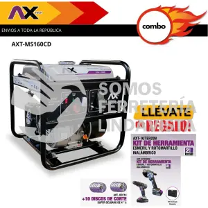 MS160CD-C1 COMBO MOTOSOLDADORA GASOLINA 70/ 130A, 110V/ 60Hz, 7HP, 1000W, CORRIENTE DIRE