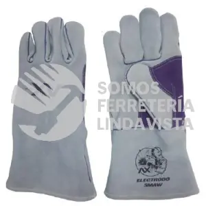 GP043-E GUANTE GRIS SOLDADOR MIG CON REFUERZO EN PULGAR Y PALMA