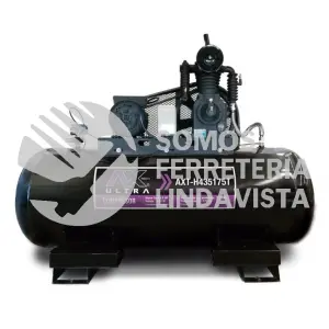 H435175T COMPRESOR HORIZONTAL 430Lts CABEZAL 2 PISTONES EN LINEA MOTOR CARROLL 5HP