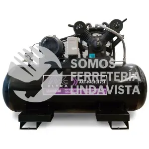 H4310175T COMPRESOR HORIZONTAL 430Lts CABEZAL 4 PISTONES EN V MOTOR CARROLL 10HP,22
