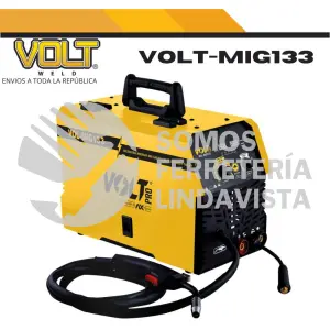 MIG133 SOLDADORA INVERSOR MIG GAS NO GAS/ MMA 120A, 110V, ROLLO 1-5KG VOLT