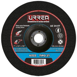 U222 DISCO ABRASIVO TIPO 27 PARA ACERO INOXIDABLE 7X1/4