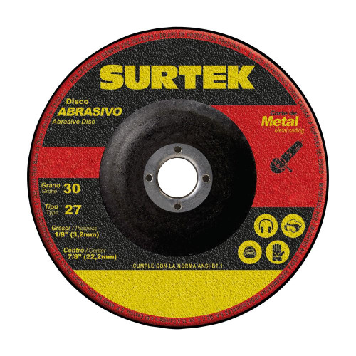 123327 DISCO ABRASIVO TIPO 27 PARA METAL 9