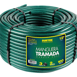 M12T100 MANGUERA PARA JARDIN TRAMADA EN ROLLO VERDE 1/2