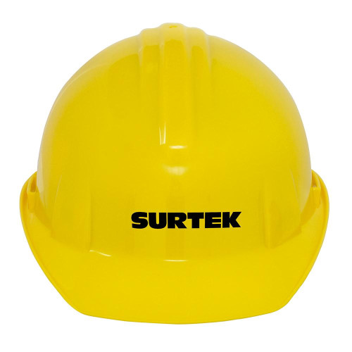 137308 CASCO DE SEGURIDAD CON AJUSTE DE INTERVALOS, COLOR AMARILLO SURTEK