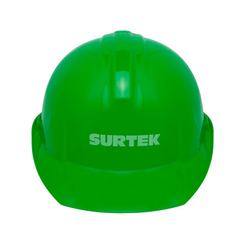 137313 CASCO DE SEGURIDAD CON AJUSTE DE INTERVALOS, COLOR VERDE SURTEK