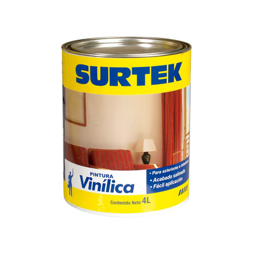 SP20300 CUBETA DE PINTURA VINILICA 4 LT COLOR BLANCO SURTEK