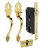 L119QLB CONJUNTO CLASSIC FUNCION DOBLE, LATON BRILLANTE, LLAVE DE PUNTOS LOCK