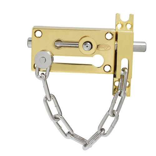 L048LBB PASADOR DE SOBREPONER DE CADENA LATON BRILLANTE LOCK