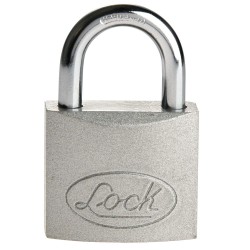 L22S38A CANDADO DE ACERO CORTO 38 MM, LLAVE ESTANDAR, EN CAJA LOCK