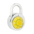 L26S50AMB CANDADO DE COMBINACION DE DISCO, AMARILLO, 50 MM LOCK