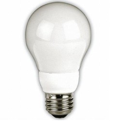 MEL-B/7W/27 LAMPARA FLUORESCENTE FORMA BULBO A19, 7W TECNOLITE